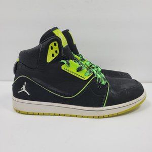 Nike Flight Air Jordan 1 2013 Men's Black Neon Green Shoes 555798-033 US Size 11